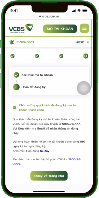 <p>Thực hiện các bước xác thực cuối cùng và hoàn tất việc đăng ký</p>